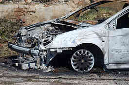 The burning car from Vinci