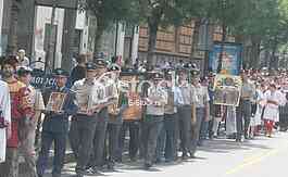 Ortodox church procession Belgrade Spasovdan
