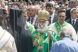 Ortodox church procession Belgrade Spasovdan