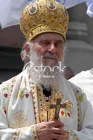 Serbian patriarch Irinej.