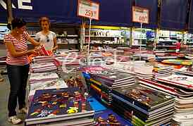 School supplies for the new school year, buying school supplies, the start of the new school year, notebooks, pencils, school supplies, Tempo stores, action, discount, for every school day full rang