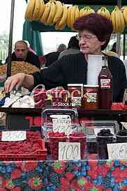 Sale of fruit and vegetables at the market