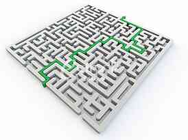 Solved maze