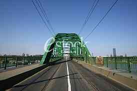 steel bridge for cars and trams tramways