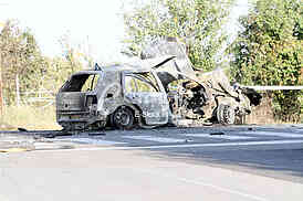 An explosion of a car in Vozdovac