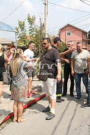 Burning a fire in the Zemun
