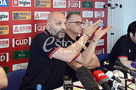 Aleksandar Djordjevic selector and coach of basketball team of Serbia at a press conference at the Basketball Federation of Serbia, Belgrade
