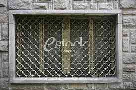 decorative iron window pattern, metal protection on the window, Metal net circle texture background networks with holes