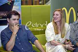 Press conference for the cartoon Hotel Transylvania third part