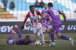 fk crvena zvezda vs fk javor ivanjica. na stadionu Rajka Mitica