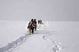Hike through the snow