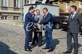 Presentation of city electro buses, major Sinisa Mali and Chinese Ambassador