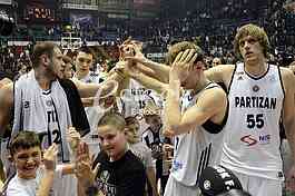 Partizan-Paok, (78:82), basketball game, FIBA league.