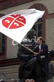 Protest against membership of the European Union.