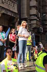 Protest ispred Vlade RS