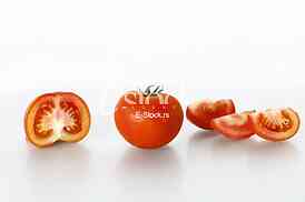 Tomato vegetables pile isolated on white background cutout