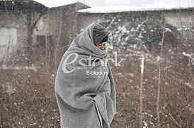 Migrants in Belgrade during winter