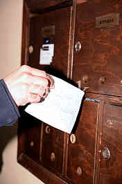 Postman gives pensions residents of Belgrade.