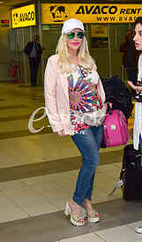 Ilona Staller Cicciolina arrival in Belgrade on Beldoks film Festival