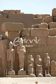 Ancient ruins of Karnak temple in Egypt in the summer