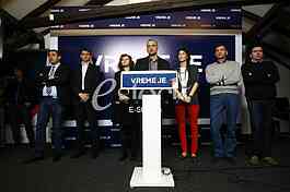 Cedomir Jovanovic speaks to the press