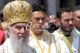 Serbian patriarch Irinej.