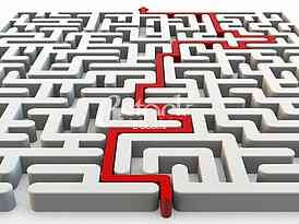Solved maze