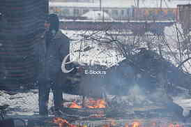 Refugees in Serbia during the winter