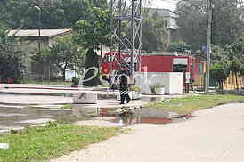 Burning a fire in the Zemun