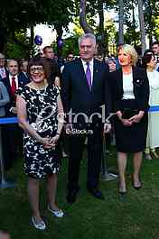 The traditional reception at the residence of the US ambassador