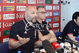 Aleksandar Djordjevic selector and coach of basketball team of Serbia at a press conference at the Basketball Federation of Serbia, Belgrade