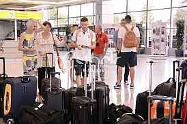 Football team travels to the European Championship in Poland.