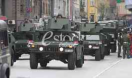 Parade of Serbia army