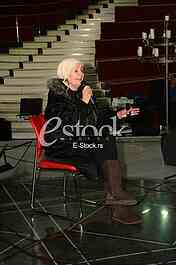  singer Lepa Lukic at the rehearsal for the concert, Grand Productions studio 7