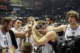 Partizan-Paok, (78:82), basketball game, FIBA league.