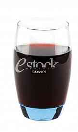 Glass of blueberry juice