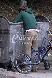 A man collects recyclable materials 