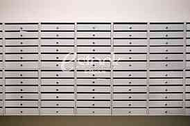 Mailbox in the hallway of building