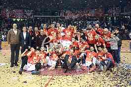 The final basketball game Korac Cup in Nis.