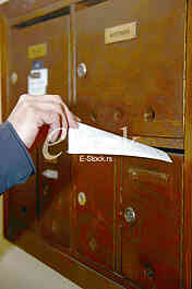 Postman gives pensions residents of Belgrade.