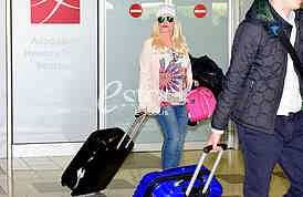 Ilona Staller Cicciolina arrival in Belgrade on Beldoks film Festival