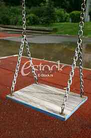 playground children's child chain swings on summer kids playground