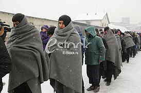 Migrants in Belgrade during winter