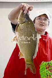 Preparing fish for eating.