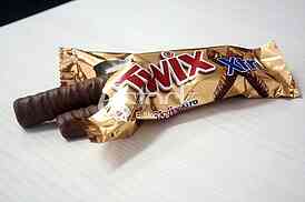 Twix and snickers chocolate candy.
