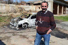 The burning car from Vinci