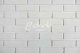 white painted brick wall surface