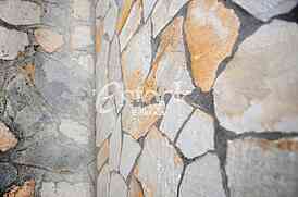 real stone wall and floor surface with cement