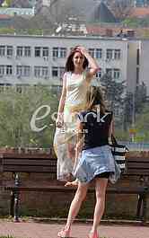 Girls enjoying at beautiful sunny spring day