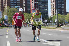 Older man and woman runners at 29th Belgrade marathon